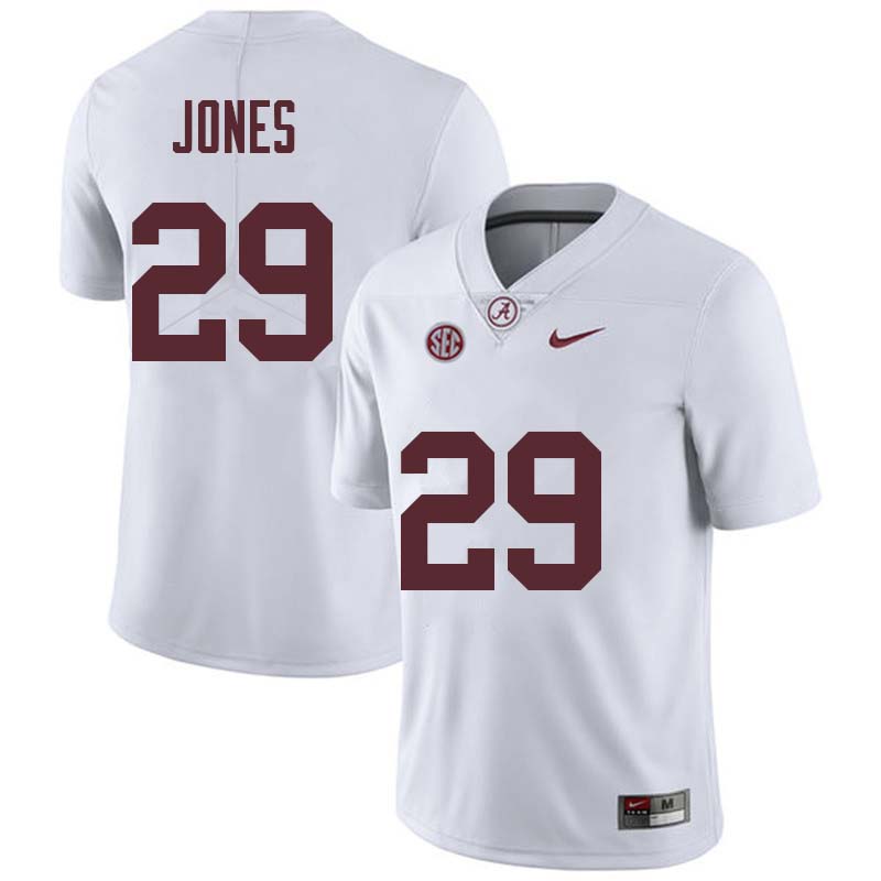 Alabama Crimson Tide Men's Austin Jones #29 White NCAA Nike Authentic Stitched College Football Jersey DR16I45XC